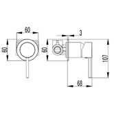 Sinclair Bathware Splash Shower/Bath Wall Mixer