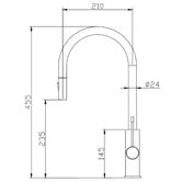 Sinclair Bathware Luxus Gooseneck Kitchen Sink Mixer