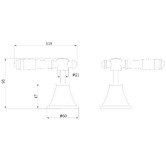 Sinclair Bathware Prime Ceramic Handle Wall Top Assemblies