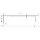 Sinclair Bathware Cora 300mm Chrome Single Towel Rail