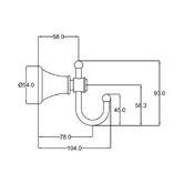 Sinclair Bathware Prime Robe Hook