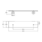 Sinclair Bathware Prime Glass Shower Shelf