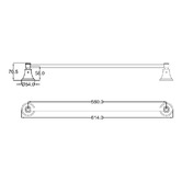 Sinclair Bathware Prime Single Towel Rail