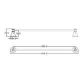 Sinclair Bathware Prime Single Towel Rail
