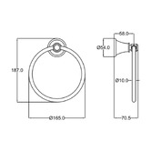 Sinclair Bathware Prime Towel Ring