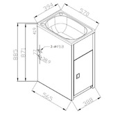 Sinclair Bathware Indria 400mm Stainless Steel Laundry Tub