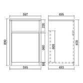 Sinclair Bathware Octavia 600mm Stainless Steel Laundry Tub