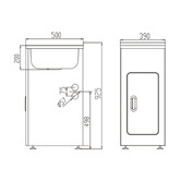 Sinclair Bathware Indira 390mm Topmount Stainless Steel Laundry Tub