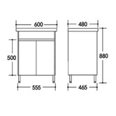 Sinclair Bathware Eezy 610mm Freestanding Multi Laundry Tub