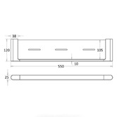 Sinclair Bathware Cora 550mm Shower Shelf