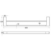 Sinclair Bathware Eckig Double Towel Rail