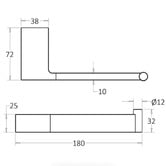 Sinclair Bathware Eckig Toilet Roll Holder