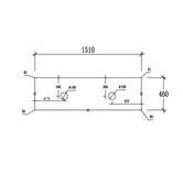 Sinclair Bathware Dustin 1500mm Wall Hung Double Vanity