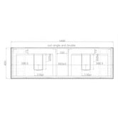 Sinclair Bathware Plaga 1500mm Freestanding Double Vanity