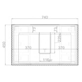 Sinclair Bathware Plaga 750mm Wall Hung Single Vanity