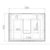 Sinclair Bathware Plaga 600mm Wall Hung Single Vanity