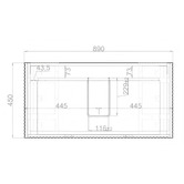 Sinclair Bathware Plaga 900mm Wall Hung Single Vanity
