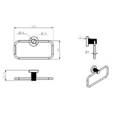 Sinclair Bathware Courtney Towel Ring