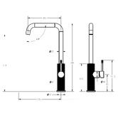 Sinclair Bathware Courtney Square Gooseneck Kitchen Sink Mixer