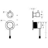 Sinclair Bathware Courtney Shower/Bath Wall Mixer with Diverter