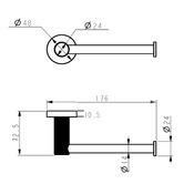 Sinclair Bathware Courtney Brass Toilet Roll Holder