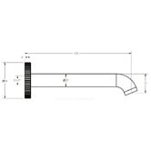 Sinclair Bathware Courtney 180mm Bath Spout