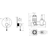 Sinclair Bathware Courtney Shower/Bath Wall Mixer Diverter