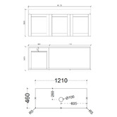 Sinclair Bathware Stefania 1200mm Matte White Wall Hung Single Vanity with Stone Countertop