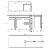 Sinclair Bathware Seraphina 1200mm Freestanding Single Vanity with Quartz Countertop