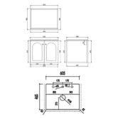 Sinclair Bathware Stevie 600mm Wall Hung Single Vanity with Stone Countertop