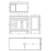 Sinclair Bathware Seraphina 900mm Freestanding Single Vanity with Quartz Countertop