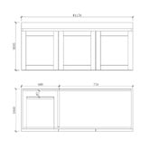 Sinclair Bathware Stefania 1200mm Matte White Wall Hung Single Vanity with Stone Countertop