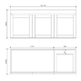 Sinclair Bathware Stefania 1200mm Matte White Wall Hung Single Vanity with Stone Countertop