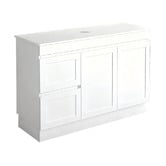 Sinclair Bathware Stefania 1200mm Matte White Freestanding Single Vanity with Stone Countertop