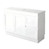 Sinclair Bathware Stefania 1200mm Matte White Freestanding Single Vanity with Stone Countertop