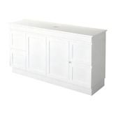Sinclair Bathware Stefania 1500mm Matte White Freestanding Single Vanity with Stone Countertop