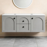 Sinclair Bathware Stevie 1200mm Wall Hung Double Vanity with Stone Countertop