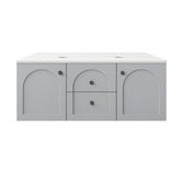 Sinclair Bathware Stevie 1200mm Wall Hung Double Vanity with Stone Countertop