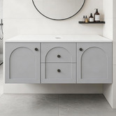 Sinclair Bathware Stevie 1200mm Wall Hung Single Vanity with Stone Countertop