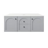Sinclair Bathware Stevie 1200mm Wall Hung Single Vanity with Stone Countertop