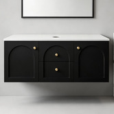 Sinclair Bathware Stevie 1200mm Wall Hung Single Vanity with Stone Countertop