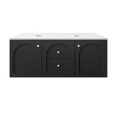 Sinclair Bathware Stevie 1200mm Wall Hung Double Vanity with Stone Countertop