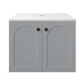 Sinclair Bathware Stevie 600mm Wall Hung Single Vanity with Stone Countertop