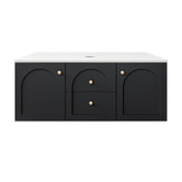 Sinclair Bathware Stevie 1200mm Wall Hung Single Vanity with Stone Countertop