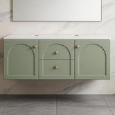 Sinclair Bathware Stevie 1200mm Wall Hung Double Vanity with Stone Countertop