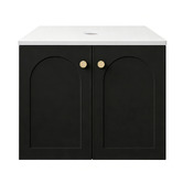 Sinclair Bathware Stevie 600mm Wall Hung Single Vanity with Stone Countertop