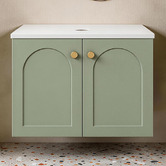 Sinclair Bathware Stevie 600mm Wall Hung Single Vanity with Stone Countertop