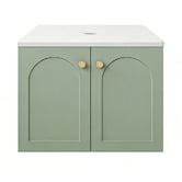 Sinclair Bathware Stevie 600mm Wall Hung Single Vanity with Stone Countertop