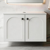 Sinclair Bathware Stevie 600mm Wall Hung Single Vanity with Stone Countertop