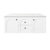 Sinclair Bathware Stevie 1200mm Wall Hung Double Vanity with Stone Countertop